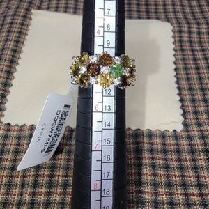 Mixed Tourmaline Sterling Ring-Size 5